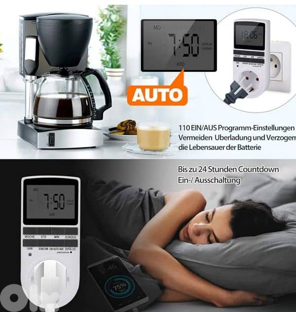 Aulaya German Digital Timer, Electric Socket,10 Programs/4& delivery 3