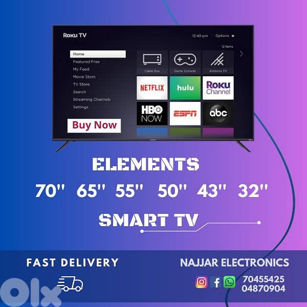 ELEMENT  SMART TV  ANDROID AND WEBOS 1