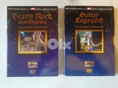 2 Ultimate anthology DVDs Heavy rock masterpieces & Guitar  legends