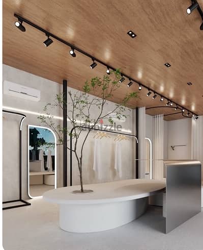 Beautiful Restaurant showroom gym or gallery with parking spots