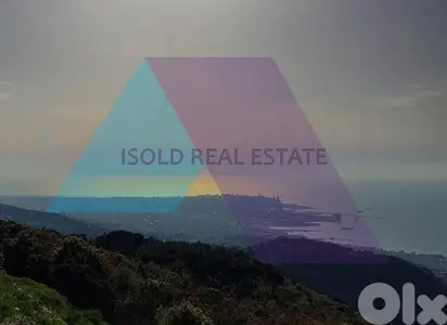 A 1200m2 Land having an open mountain/sea view for sale in Mar Chaaya