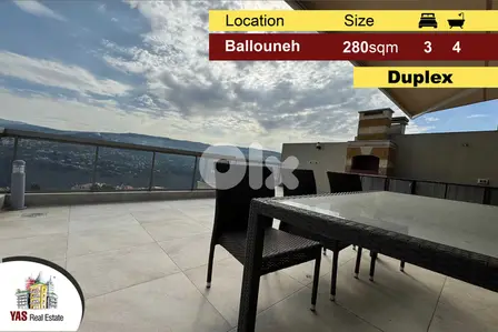 Ballouneh 280m2 | Duplex | Upgraded | View | Luxurious | Catch | AC |