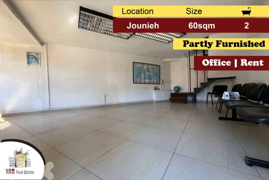 Jounieh 60m2 | Two Floors | Office | Equipped | Prime Location | EH | 0