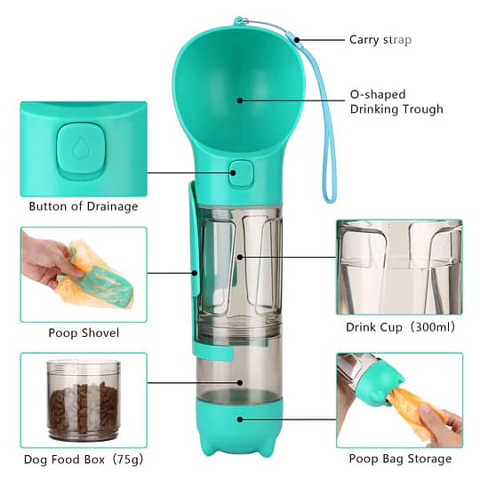 Portable 4-in-1 Pet Feeder Bottle 3