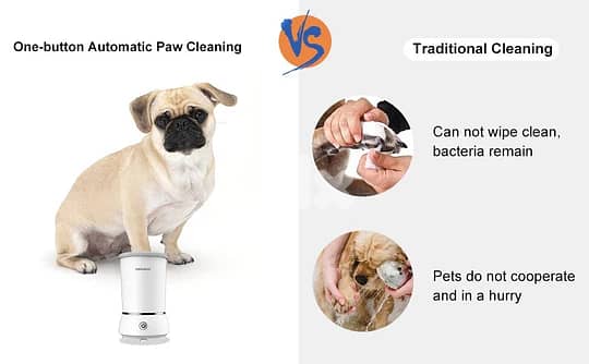 Automatic pet paw cleaner and massager 1