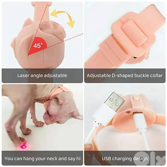 Cat collar toy build in led laser 1