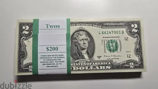 2 Dollars x 97 Pcs Bundle NEW MINT