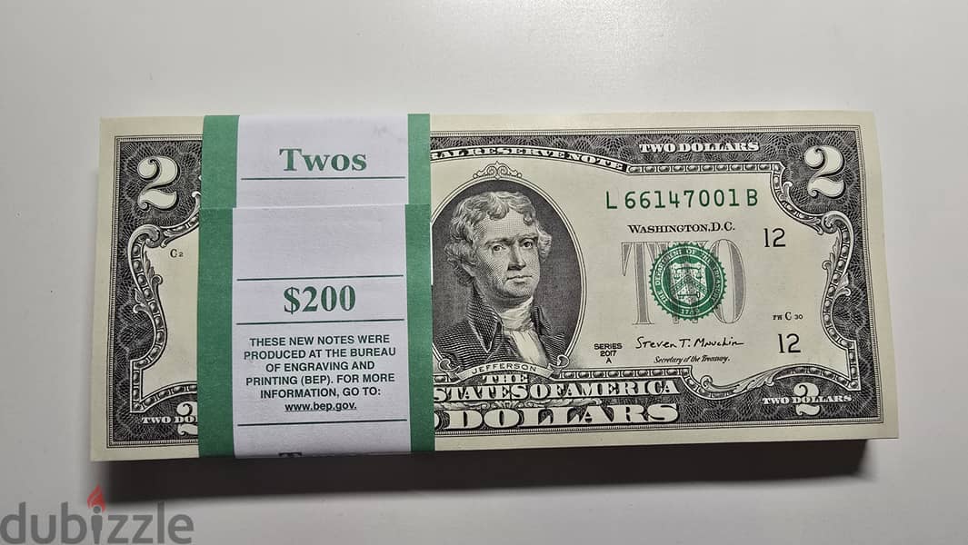 2 Dollars x 97 Pcs Bundle NEW MINT 0
