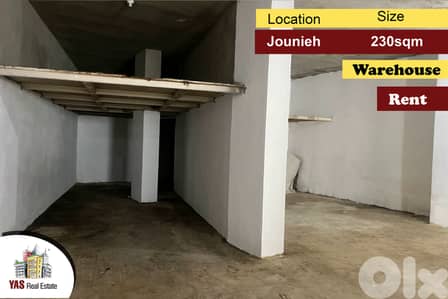Jounieh 230m2 | Warehouse | Rent | Prime Location | Catch | ELO |
