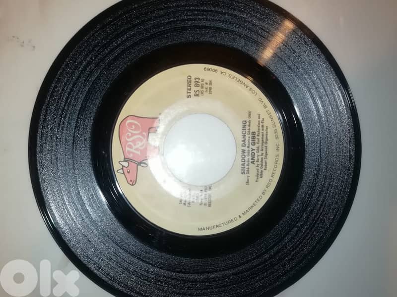Andy Gibb Shadow dancing /Let it be me 45t 7" no cover  vg 0