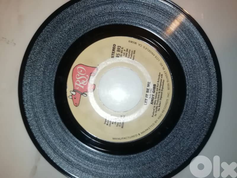 Andy Gibb Shadow dancing /Let it be me 45t 7" no cover  vg 1