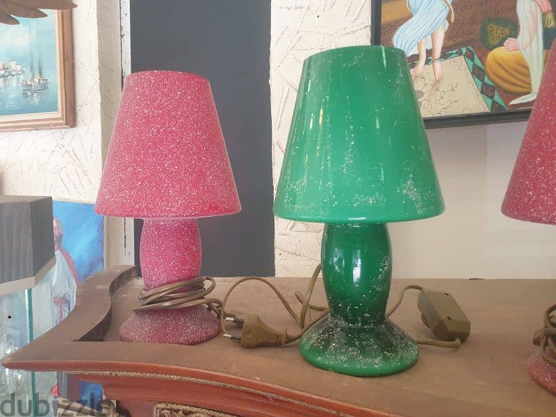 pair of lampadaire, green and red 0