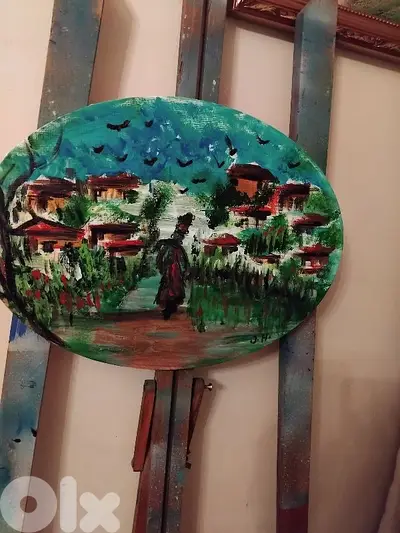 رسم زيتي على القماش يدويه