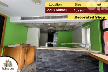 Zouk Mikael 102m2 | Decorated Shop | Prime Location | Catch | EH |