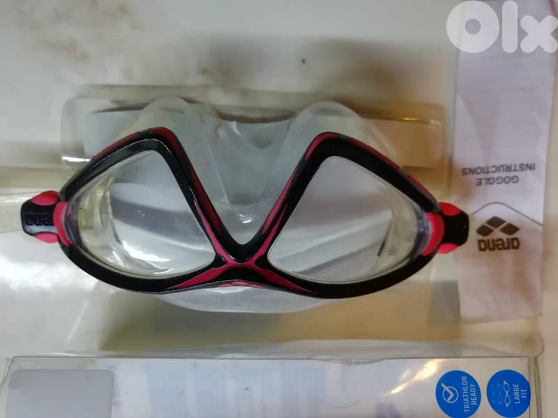 Arena X-sight 2 goggles new open box Mask Red Clear 0