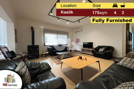 Kaslik 175m2 | New Building | Furnished | Excellent Condition | KH