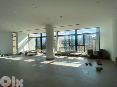 Open space office corporate building equipped
