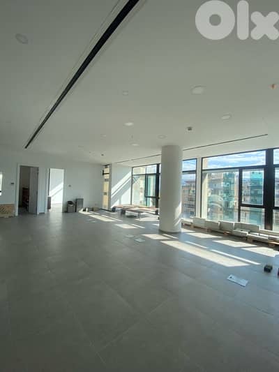 Open space office corporate building equipped
