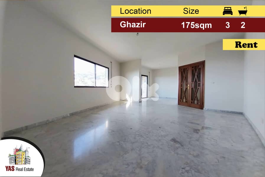 Ghazir 175m2 | Rent | Partial View | Well Maintained | Calm Street |IV 0