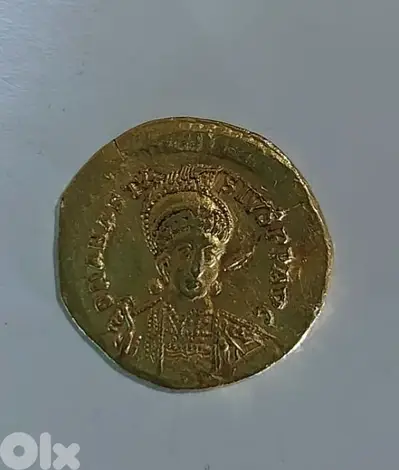 Gold Byzantine Coin Emperor Anastasius 491 _518 AD