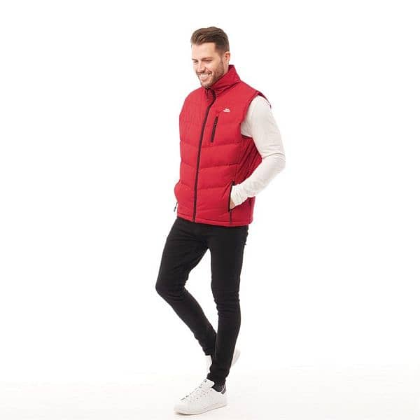Trespass Padded Waterproof Clasp Gilet Vest Red 1