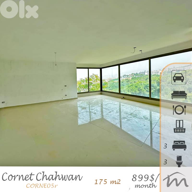 Cornet Chahwan | Brand New 3 Bedrooms Apart | High End | Open Sea View 0