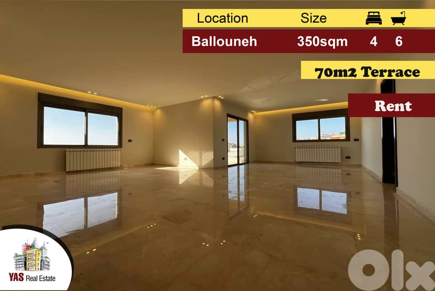 Ballouneh 350m2 | Duplex | Rent |Panoramic Sea View |Prime Location|KS 0