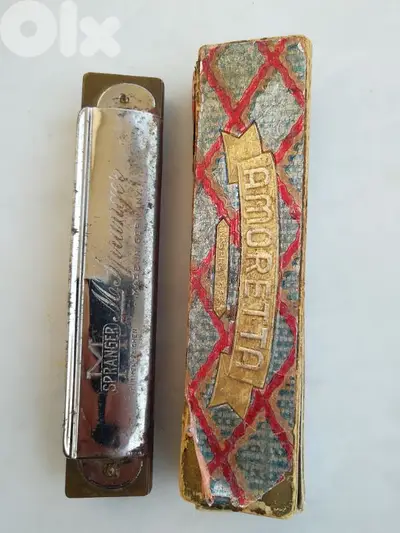 antique OLD HARMONICA