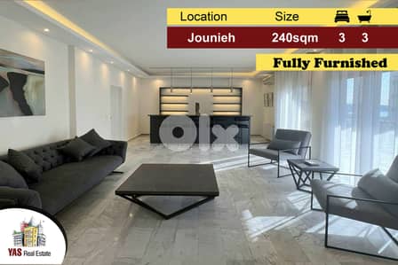 Jounieh 240m2 | Calm Street | Renovated | Furnished | Luxury | IV/AC |