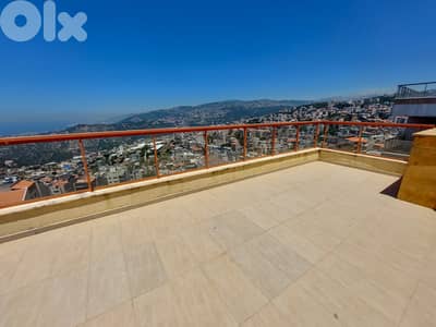Duplex in Elissar, Metn with Full Panoramic Sea and Mountain View