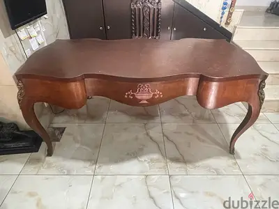 exceptional and rare antique desk with bronze 19th century