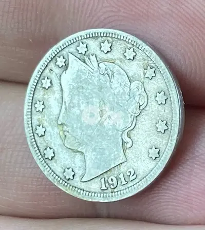 عملة عملات قديمة خمسة سنت الحرية آخر سنة اصدار  ١٩١٢