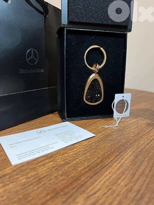 SWAROVSKI Keyring Crystal Rose Gold Genuine Mercedes Benz Collection 0