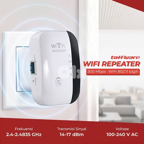 WiFi Range Extender - Internet Booster & Wireless Signal Repeater 0
