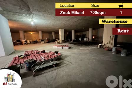 Zouk Mikael 700m2 | Warehouse | Rent | I Excellent Condition | EH |