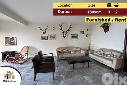 Daroun 180m2 | 100m2 Terrace | Well maintained | Rent | Furnished | YV