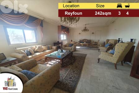 Reyfoun 242m2 | Open View | Dead End Street | Prime Location | KH