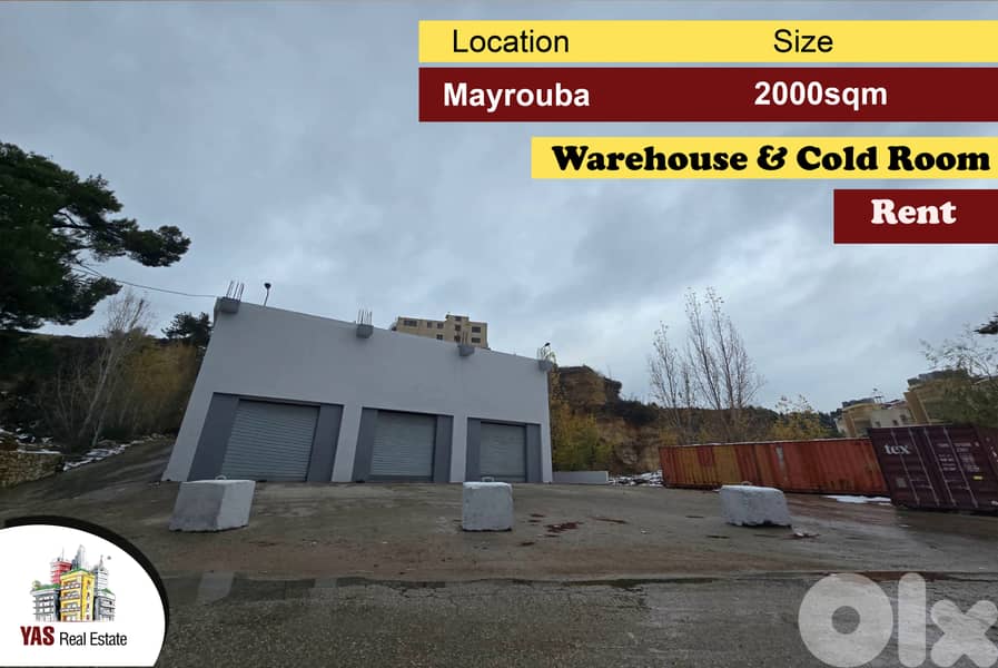 Mayrouba 2000m2 | 5000m2 Plots | Cold Storage | Warehouse | Rent | DA 0