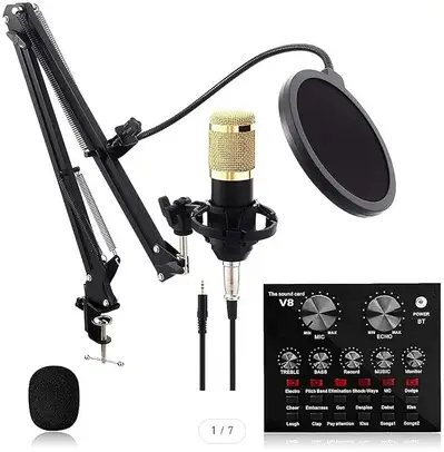 BM800 Mic Kit + V8 SoundCard, for tiktok live & studio recording
