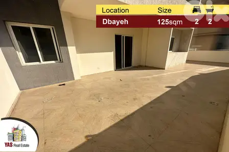 Dbayeh 125m2 | 100m2 Terrace | Dead End Street | New | MJ |