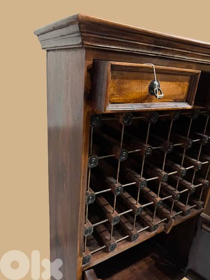 24-Bottle Rustic Wooden Wine Cabinet 1
