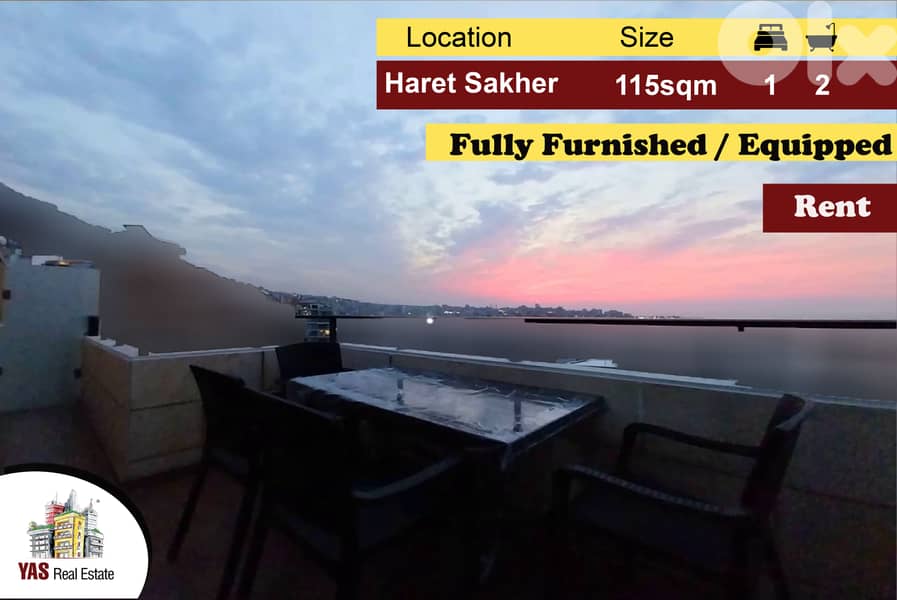 Haret Sakher 115m2 | Terrace | Rent | Furnished/Equipped | View | IV 0