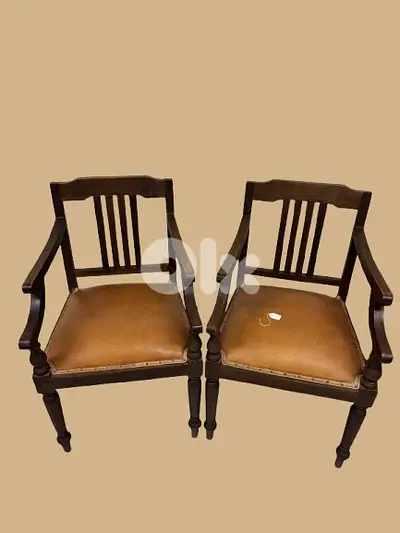 Vintage Wooden Armchairs