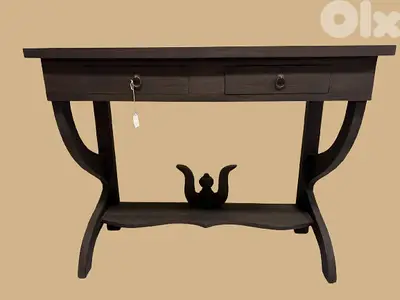 Vintage Console Table with Drawers