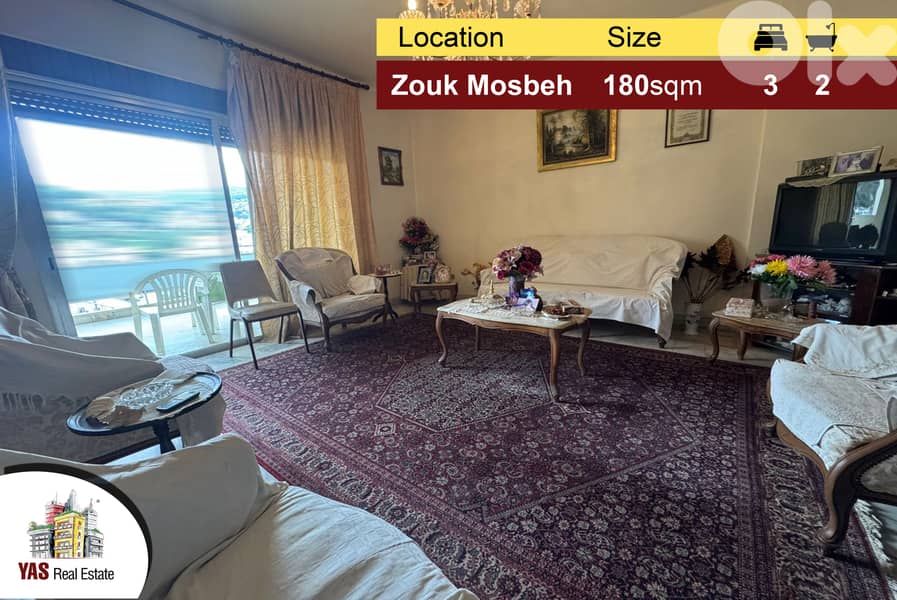 Zouk Mosbeh 180m2 | Mint Condition | Mountain View | Calm Area | EL | 0