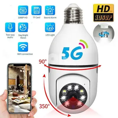 Bulb Camera Lamp Panorama 360° Security كاميرا لمبة