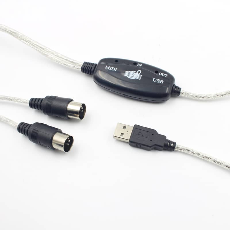 Cable MIDI to USB  PC - Music Keyboard Adapter Converter 1.8 Meter 0