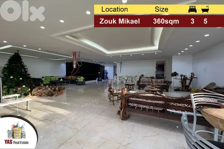 Zouk Mikael 360m2 | Generous Dimensions | Flat | Decorated | EH/TO