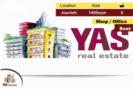 Jounieh 1400m2 | Shop/Office | Rent | Accessible | Two Floors | EH |