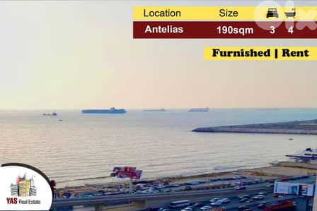 Antelias 190m2 | Rent | Furnished | Prime Location | Sea View | MJ |